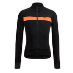 Santini Adapt Wool Long Sleeve Jersey in Black and Orange

