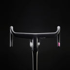 Front view of the SEKA Rapier Carbon Integrated Handlebar on a black background.