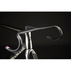 Front-side view of the SEKA Rapier integrated handlebar installed on a road bike.