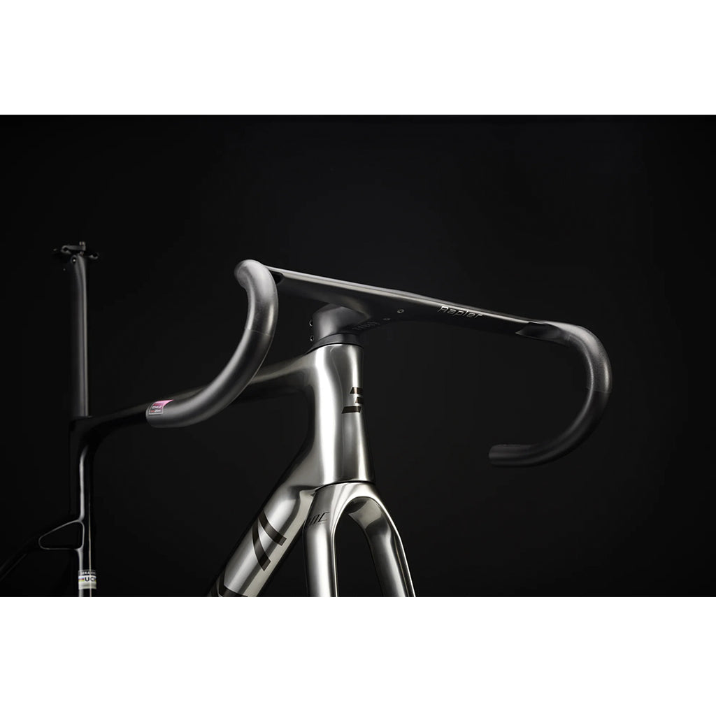 Side view of the SEKA Rapier integrated handlebar installed on a road bike.