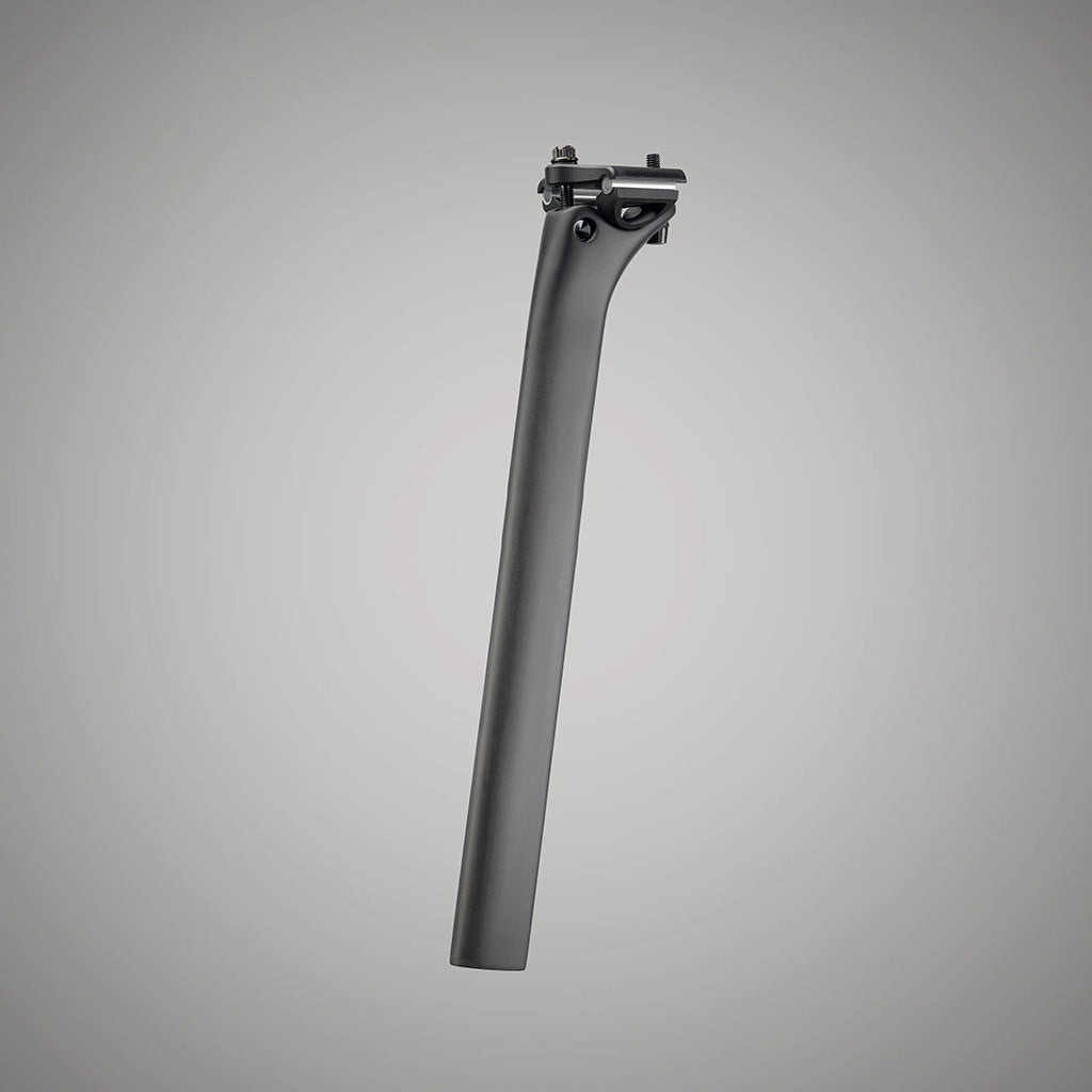 Side view of the SEKA Spear Carbon Aero Seatpost on a white background.