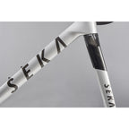 View 4 of the SEKA Spear frameset in achromatic silver.
