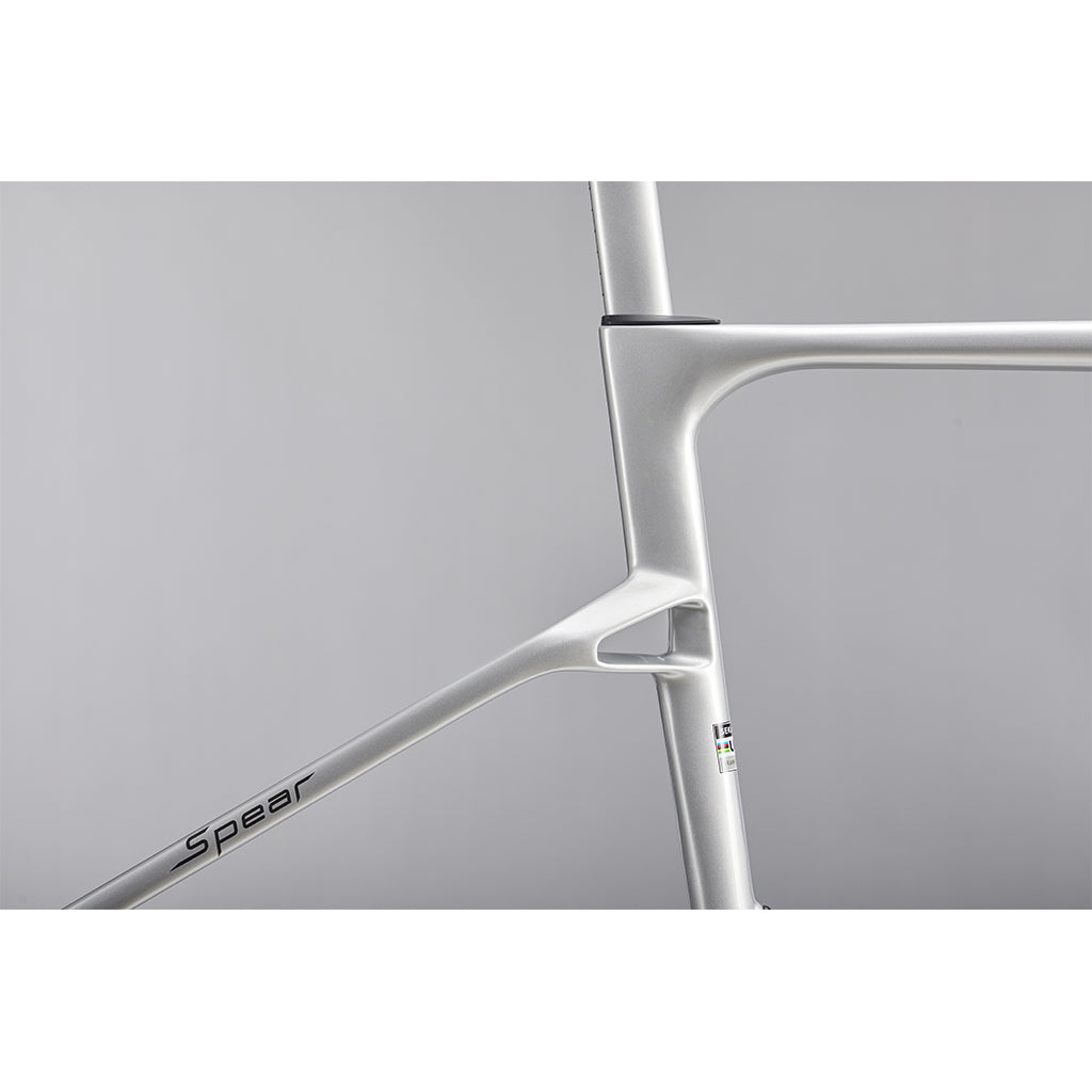 View 7 of the SEKA Spear frameset in achromatic silver.