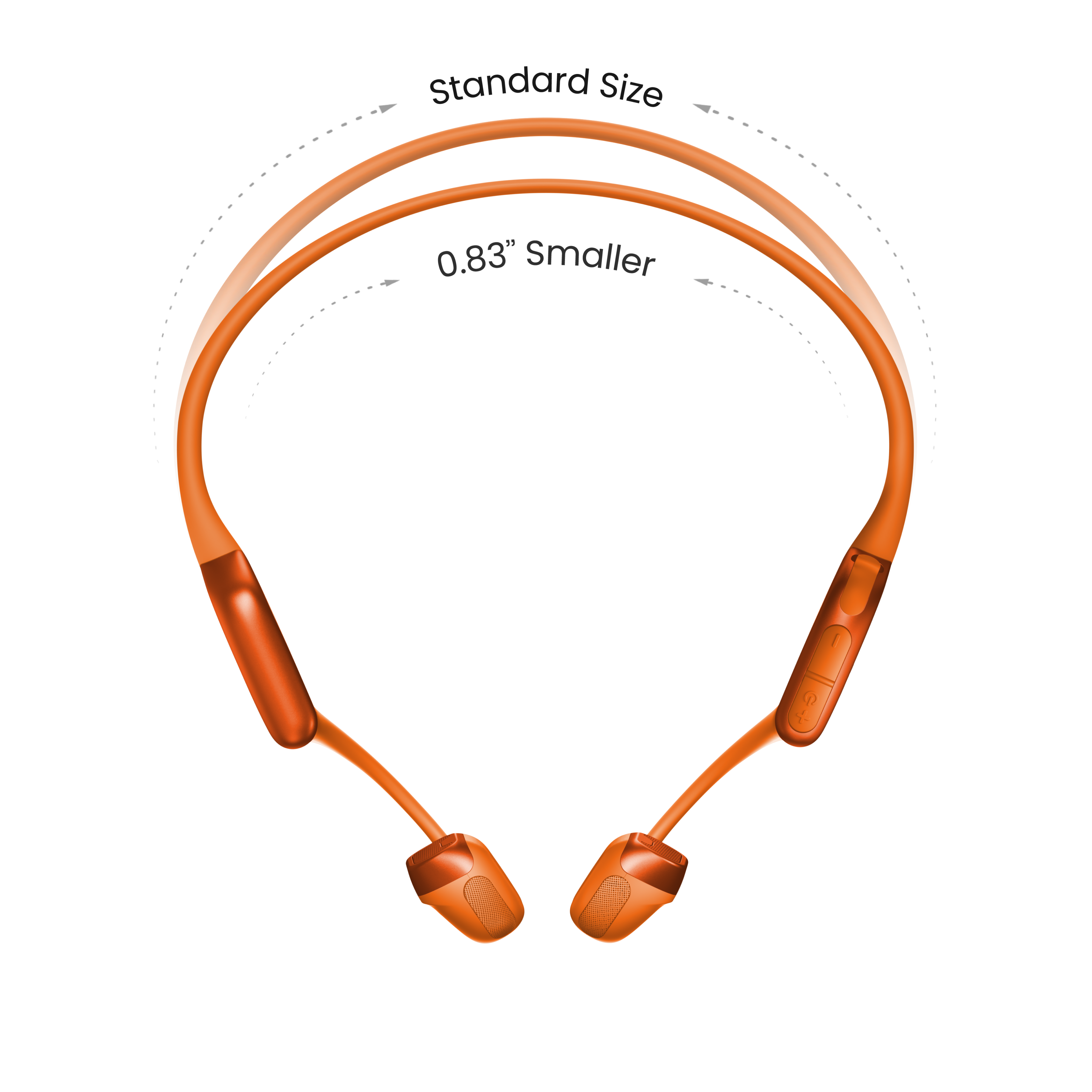 Shokz OpenRun Pro 2 Mini orange headphones side angle view
