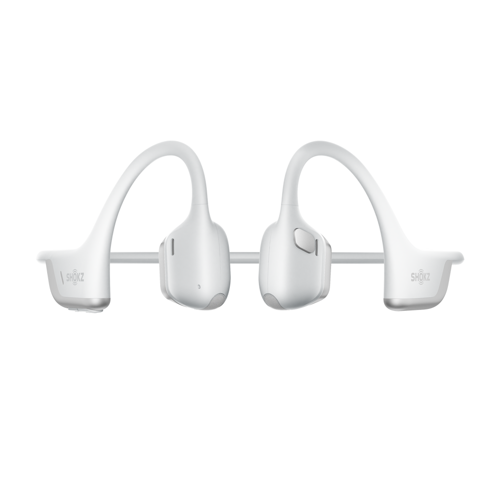Shokz OpenRun Pro 2 silver bone conduction headphones side angle view