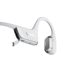 Close-up detail of Shokz OpenRun Pro 2 silver headphone earhook