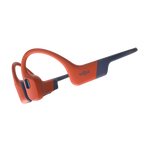 Shokz OpenSwim Pro red waterproof headphones close-up detail