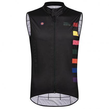 Unisex windproof cycling gilet with mesh ventilation