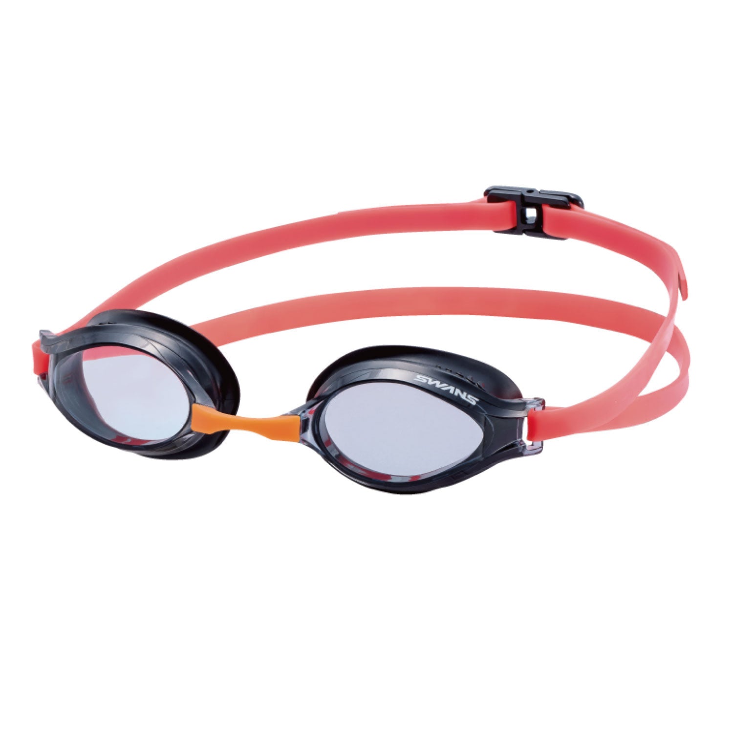 Swans SR-31NTR Smoke swimming goggles with curved lens and cushion.