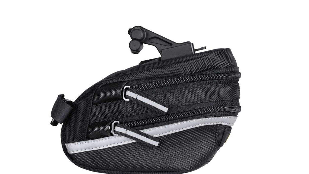 Durable 1000 denier bike seat bag with zipper closure
