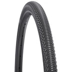 Side view of the WTB Vulpine 700c tire, highlighting its sleek profile and efficient tread design.

