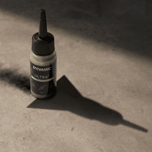 50ml bottle of Dynamic Ultra² Lube, an all-weather bike chain lubricant providing ultra-fast performance for serious cyclists.