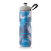 Close-up of Polar Sport Insulated Contender Bottle 710ml – Blue/Silver, featuring Tri-Layer