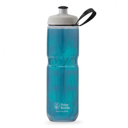 710ml Polar insulated water bottle in Fly Dye Aquamarine design