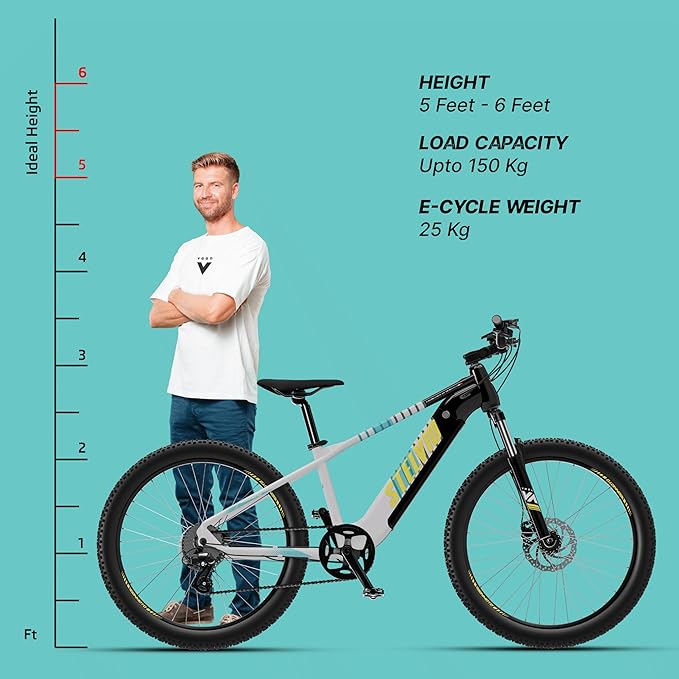 Shop Vaan Stelvio Electric MTB Bike (White) Online in India | United By Cycling