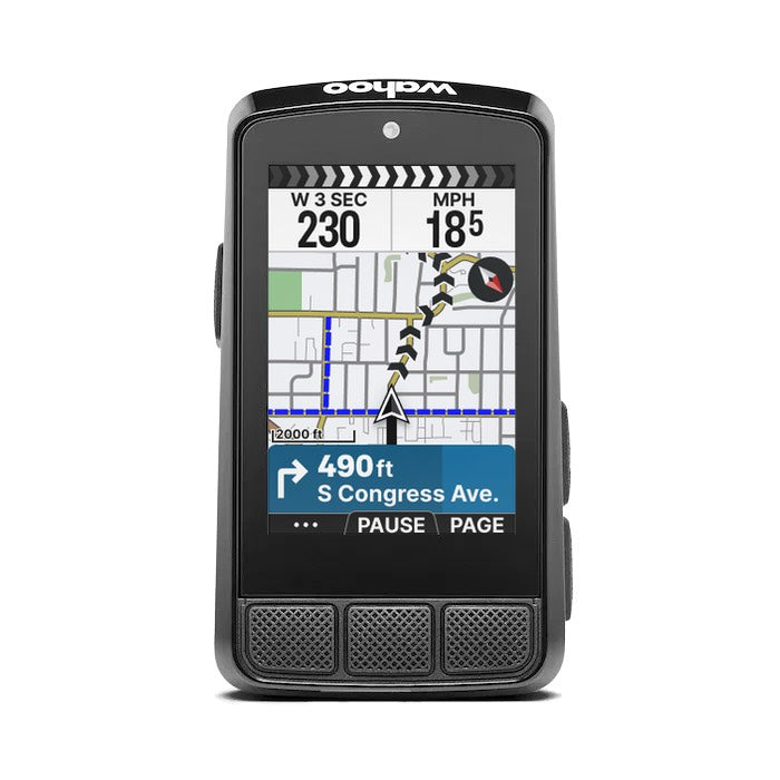 Wahoo ELEMNT BOLT 3 GPS bike computer with a high-contrast 2.3-inch display for crisp readability.


