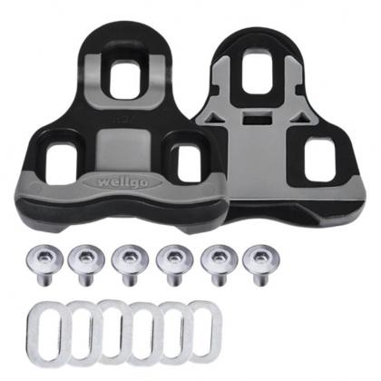 Side view of Wellgo RC-7C fixed-position cleat for maximum power transfer on road bikes