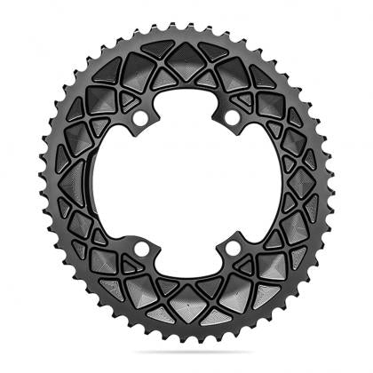Shop absoluteBLACK Oval Road Chainring 2X-50T 4 Bolt 110BCD Black Online in India | United By Cycling