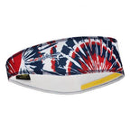 Shop Halo II Pullover Headband (2" wide ) - Red White Blue Tie Dye Online in India | United By Cycling
