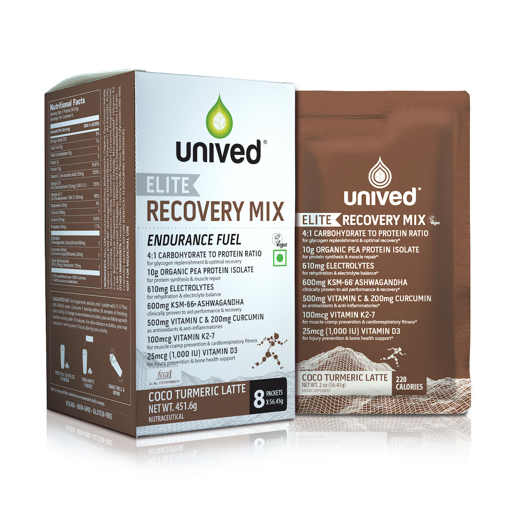 Unived Elite Recovery Mix - Coco Turmeric Latte - Box of 8
