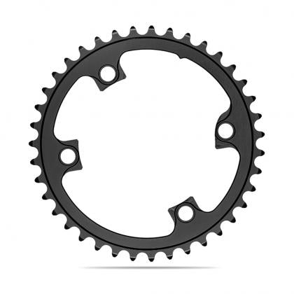 Shop absoluteBlack Round Road Chainring 2X 110/4 Shimano 4 Bolt 110 BDC - 34T BLACK Online in India | United By Cycling