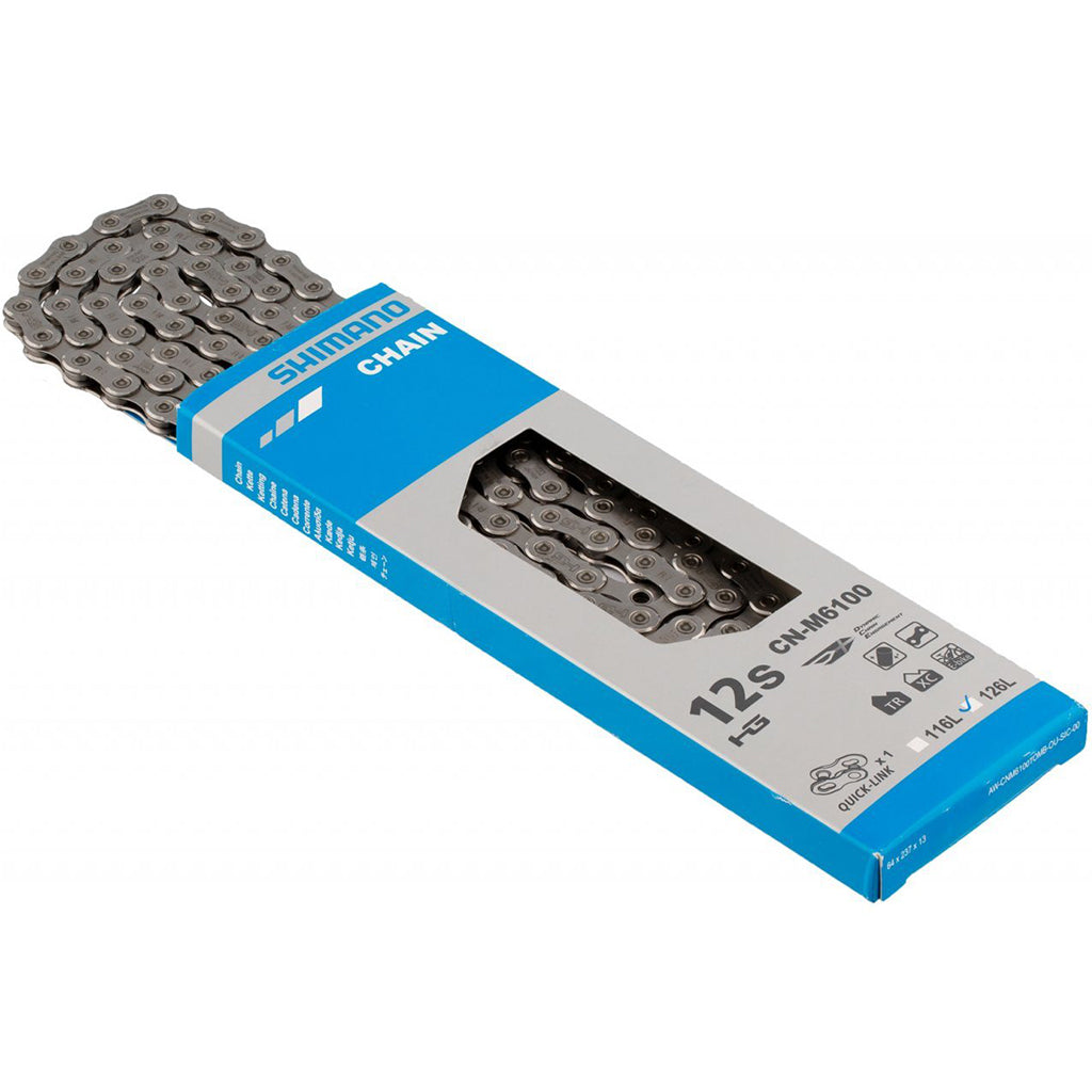 Shop Shimano 12 Speed Chain - CN-M6100 (Quick Link, 126 Links) Online in India | United By Cycling