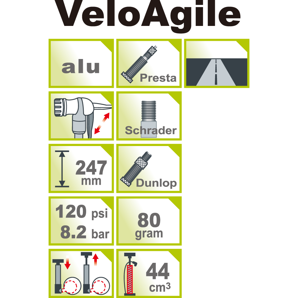 Shop IceToolz Veloagile High Pressure Alu MiniPump A251 Online in India | United By Cycling