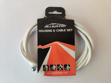 Alligator brake cable and housing set white for road and MTB