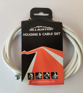 Alligator Brake Inner Cable & Housing ROAD /MTB White LY-220UB02