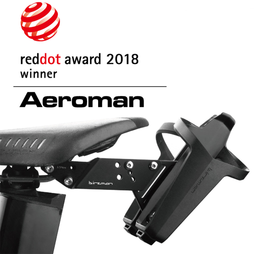 Birzman Aeroman rear hydration system mounted on triathlon bike

