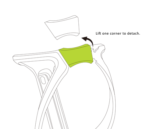 The Birzman bottle cage in black, showcasing its unique design with interchangeable colored pieces for customization.