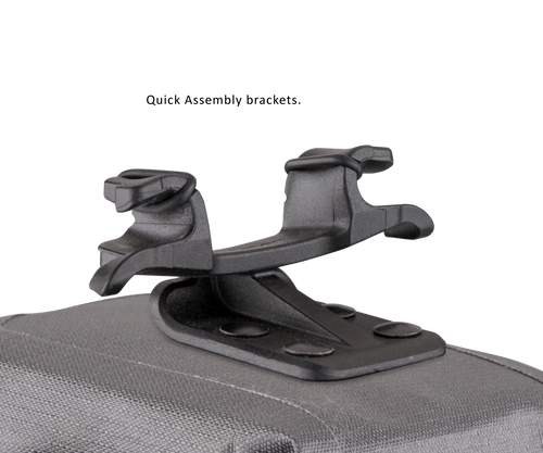 The Birzman Elements II Saddle Bag with a tool-free mounting system for 7mm saddle rails.

