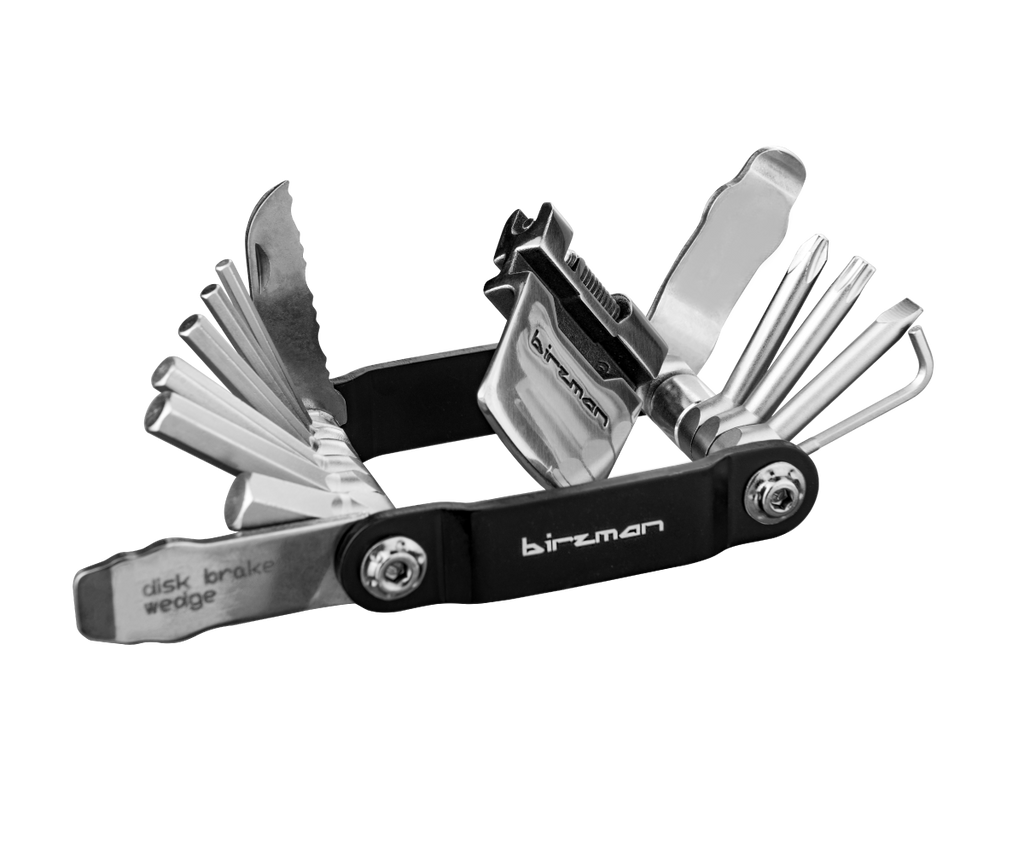 Birzman Feexman E-Version 20, an all-in-one multi-tool for bike packing and roadside repairs.

