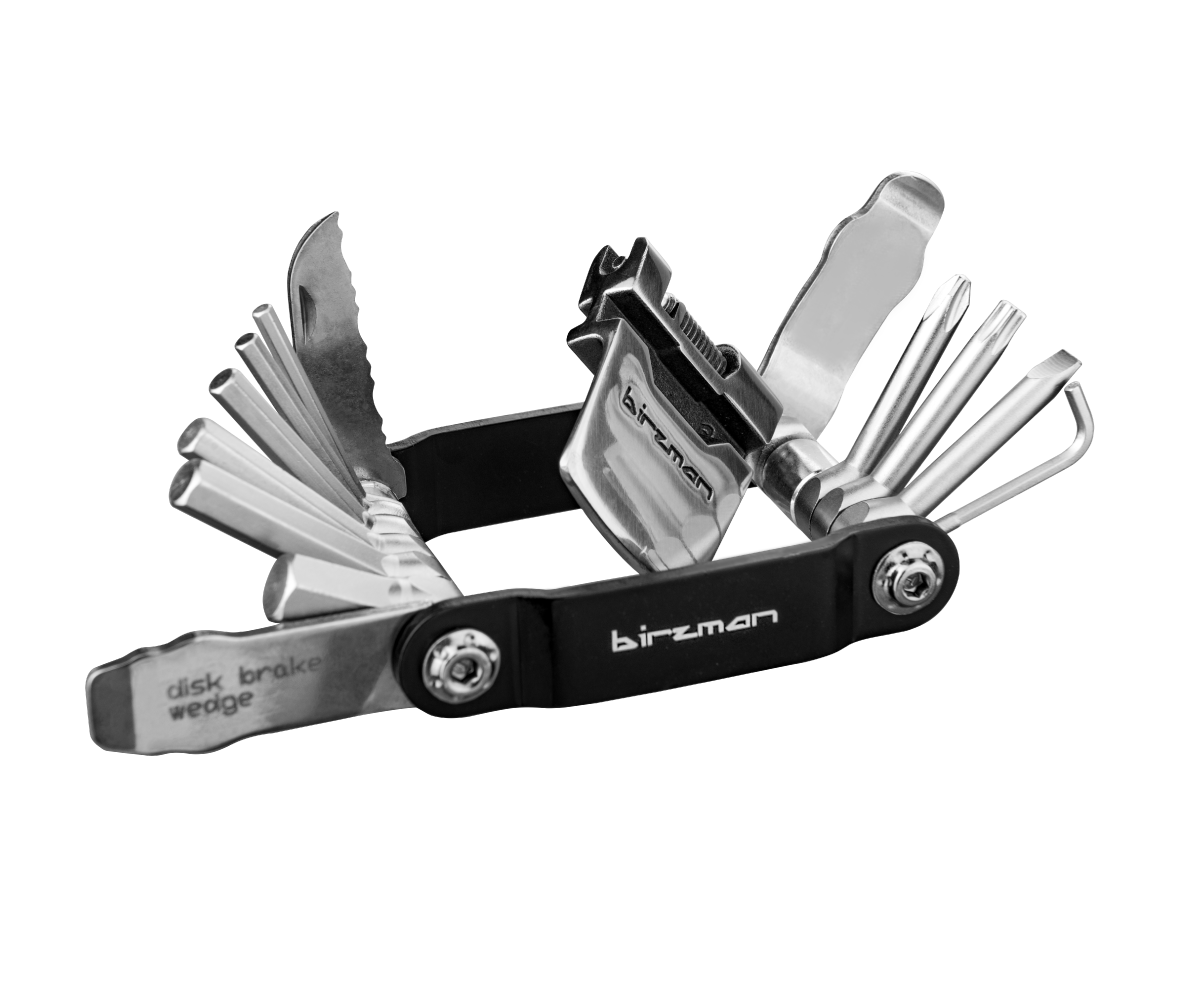 Birzman Feexman E-Version 20, an all-in-one multi-tool for bike packing and roadside repairs.

