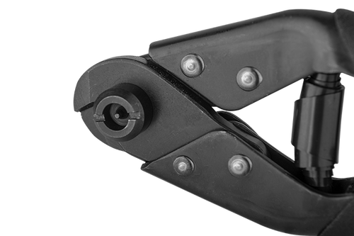 A close-up of the Birzman Housing and Cable Cutter, showing the comfortable handles and integrated awl.

