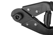 A close-up of the Birzman Housing and Cable Cutter, showing the comfortable handles and integrated awl.

