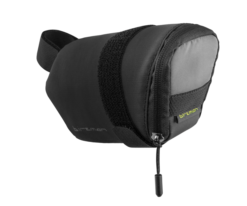 Birzman Roadster E Saddle Bag, a compact and simple bag with reflective details.

