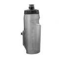 Birzman BottleCleat strapless 650ml drinks bottle in black, with its patented cleat-to-clip locking mechanism.

