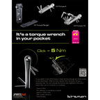 An ergonomic and stylish Birzman M-Torque 10 multi-tool for accurate bolt tightening.

