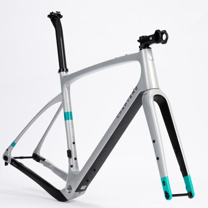 Shop Chapter2 AO Gravel Disc Brake Frameset(Silver Matt-HIRAWA) Online in India | United By Cycling