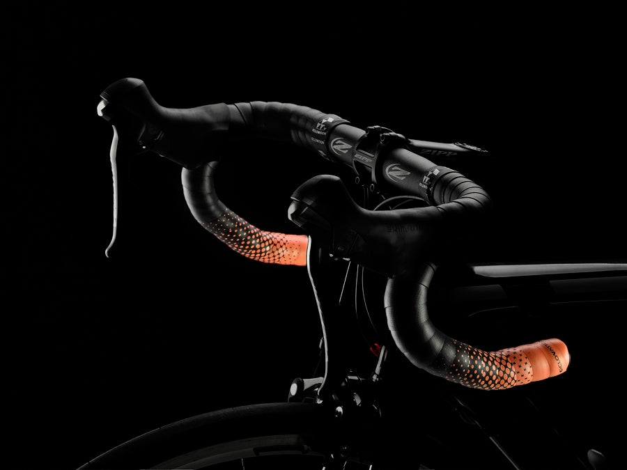 PU Leather Orange Handlebar Tape with Grip Texture

