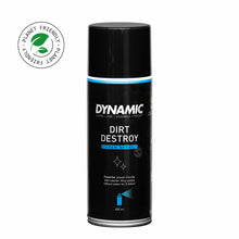A 400ml aerosol can of Dynamic Dirt Destroy Foam Spray, designed for thorough and easy cleaning of all types of bicycles.

