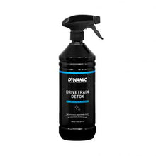 Dynamic Bio Drivetrain Detox (1 Ltr) bottle, a powerful, biodegradable cleaner for deep cleaning bicycle drivetrains.