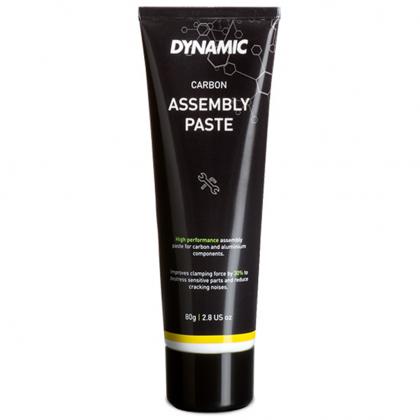 Large 80gm tub of Dynamic Carbon Assembly Paste, a pro-grade solution for preventing slippage and creaking on all carbon bicycle components.