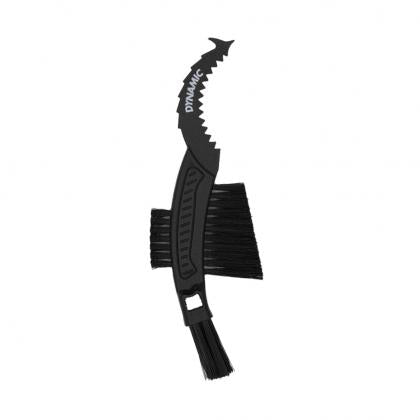 Close-up of the Dynamic Claw Brush, highlighting its multi-sided bristles for thorough cleaning of bike chains, cassettes, and derailleurs.