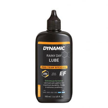 Dynamic Rainy Day Extreme Lube 100ml bottle, a heavy-duty bicycle chain lubricant for wet and muddy conditions.