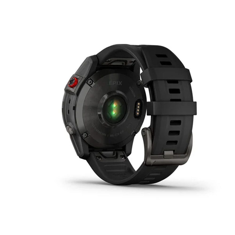 Garmin Smart Watch Epix Gen 2 (Black/Carbone Gray DLC/Silicone Band)