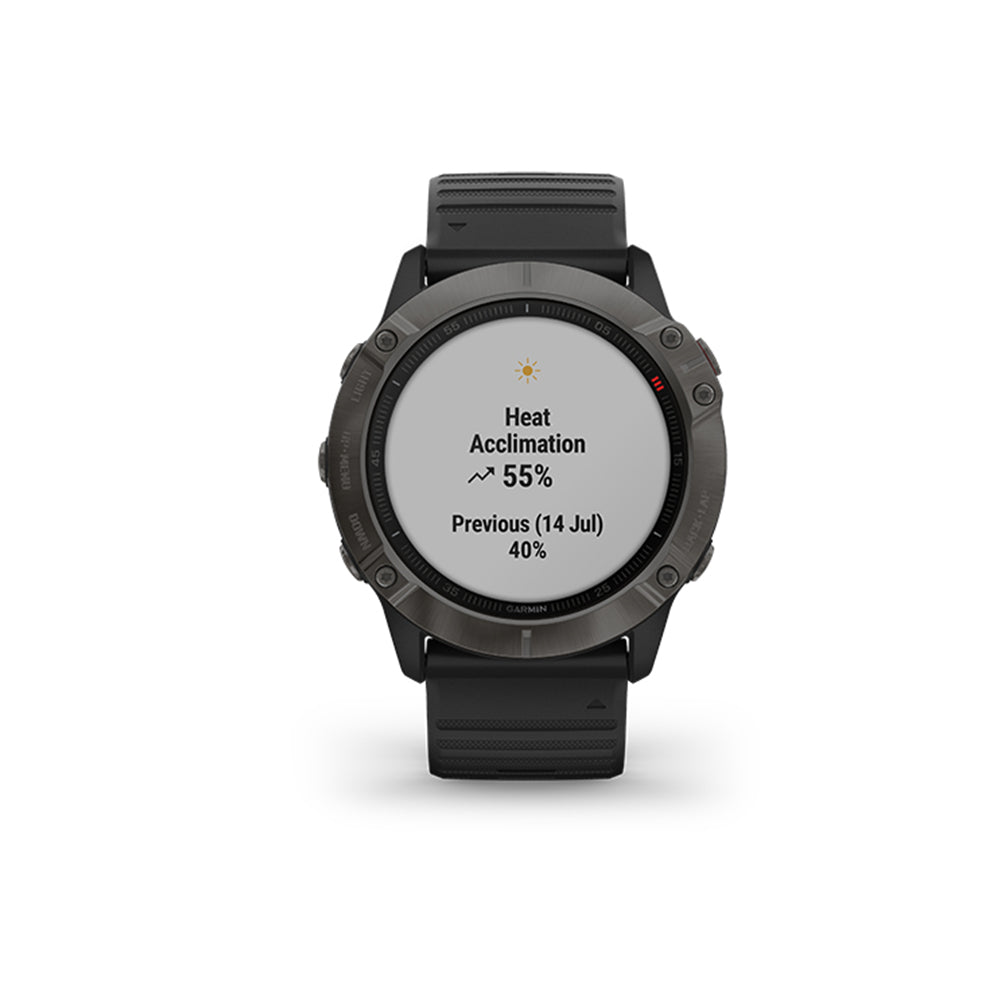 Garmin Smart Watch Fenix 6X (Carbon Gray DLC with Black)