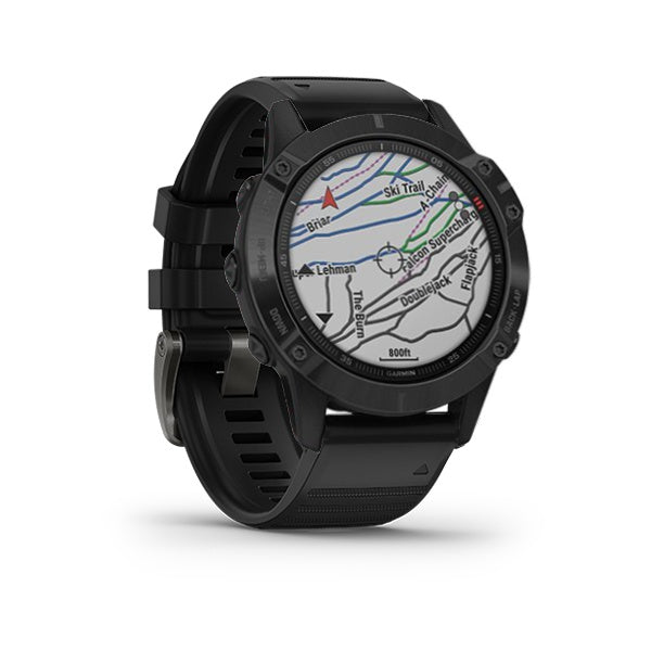 Garmin Smart Watch Fenix 6 (Black DLC With Black Silicon Band)
