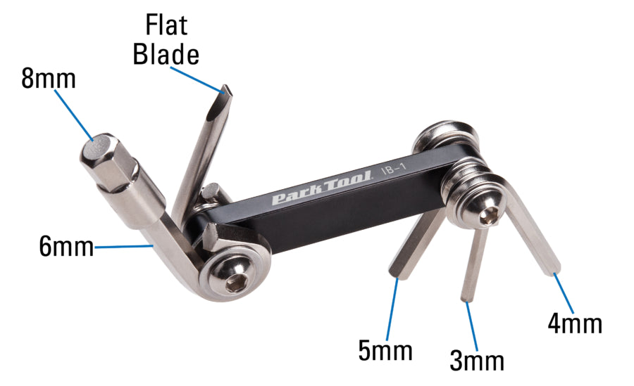 Park Tool I-Beam Mini Fold-up Hex/Screwdriver Set PT-IB-1